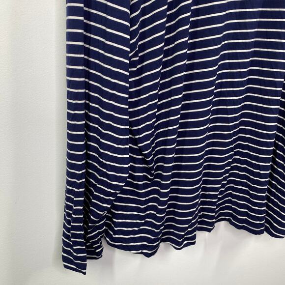 Dip Navy Blue White Striped Cowl Neck Long Sleeve Top Women's Plus Size 3X NWOT - Picture 3 of 7